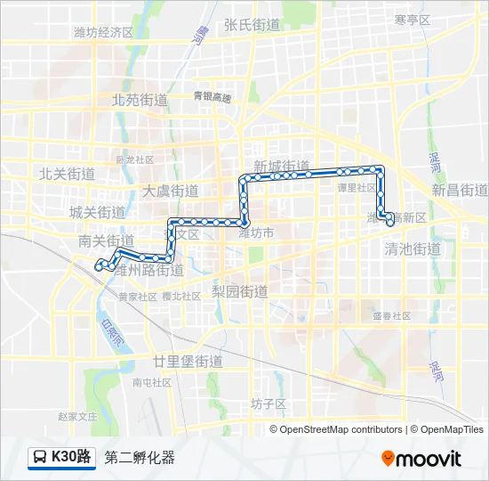 K30路 Bus Line Map