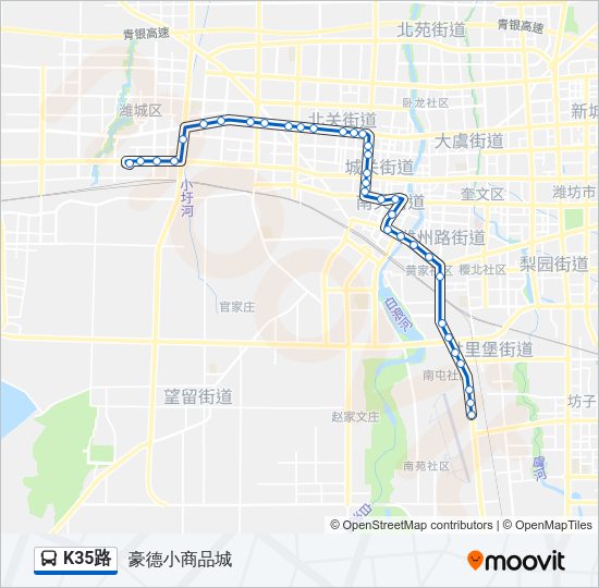 公交K35路的线路图