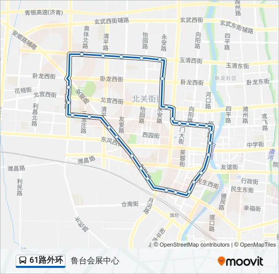 61路外环 Bus Line Map