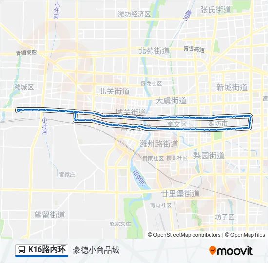 K16路内环 Bus Line Map