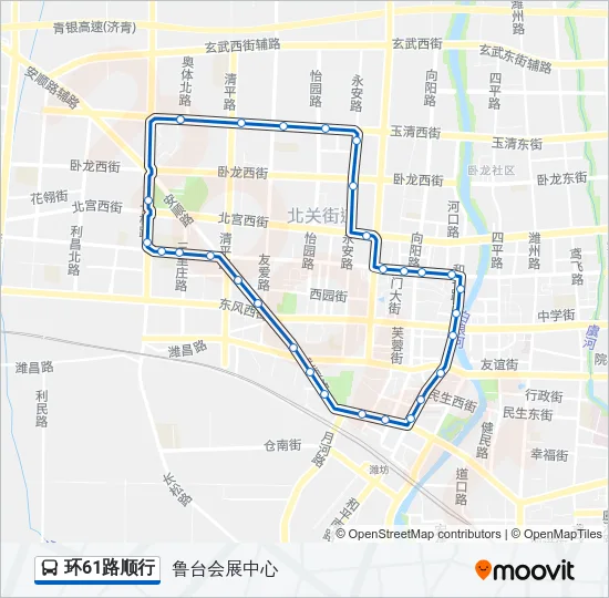 环61路顺行 Bus Line Map