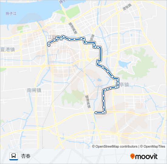 公交21路的线路图