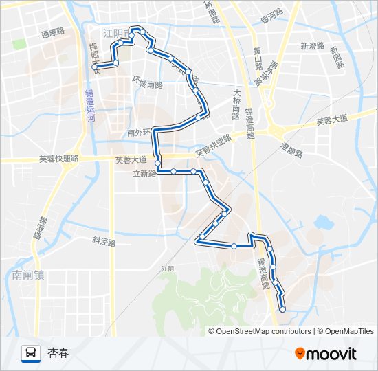 公交76路的线路图