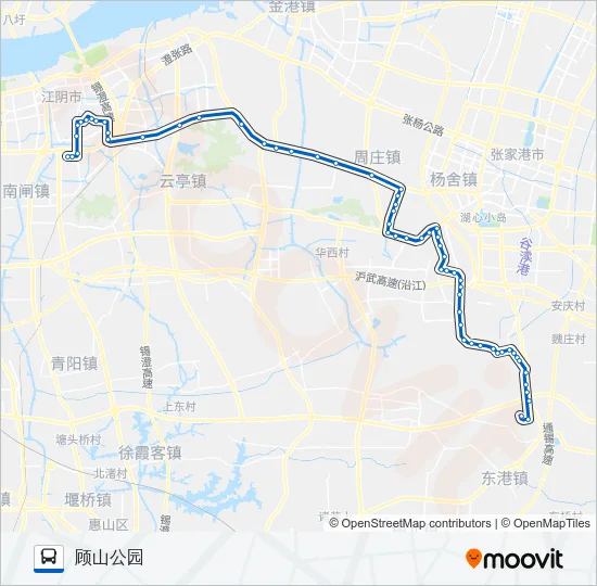 公交201路的线路图