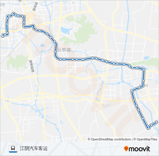 公交205路的线路图