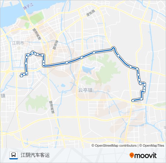 公交206路的线路图