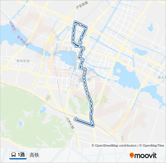 1路 Bus Line Map