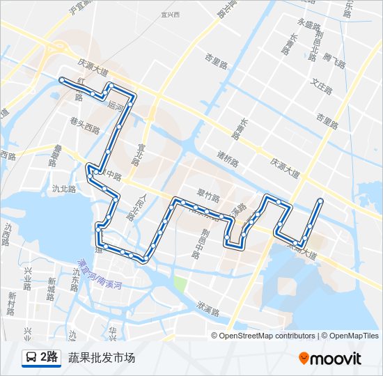 公交2路的线路图