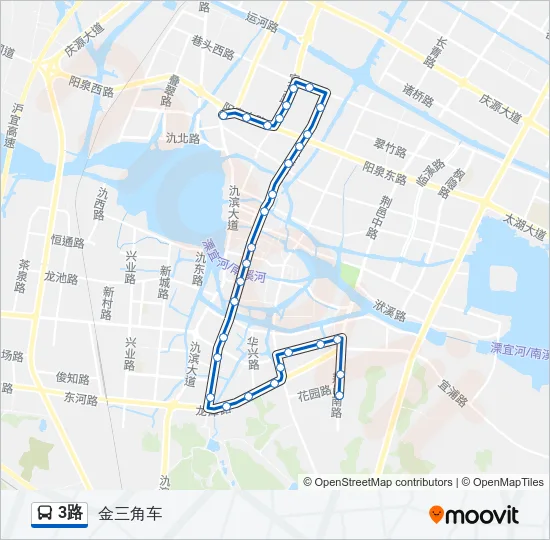 公交3路的线路图