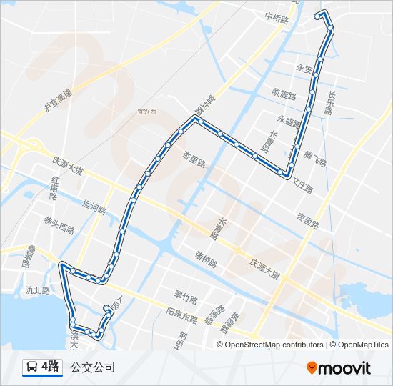 公交4路的线路图