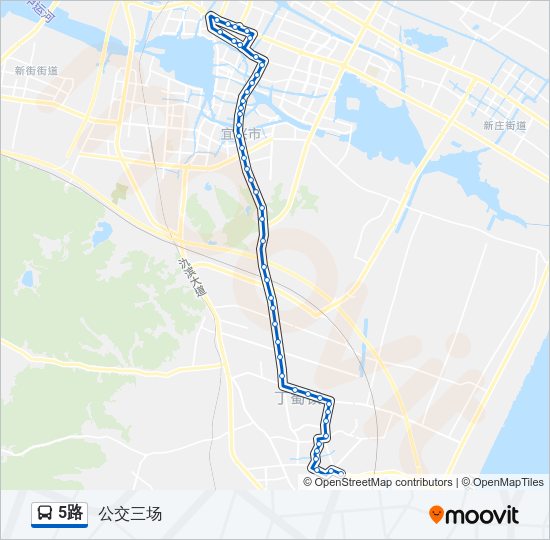 公交5路的线路图