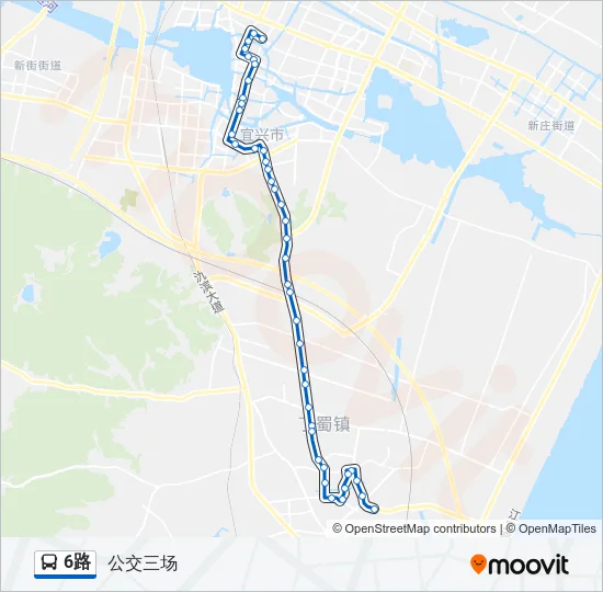 6路 Bus Line Map