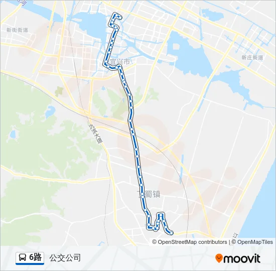 6路 Bus Line Map