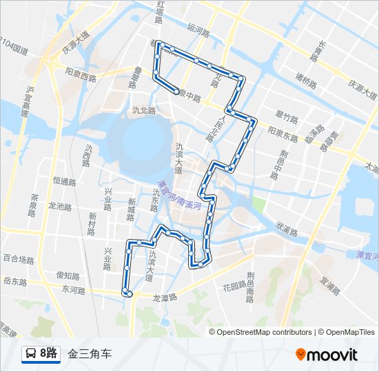 公交8路的线路图