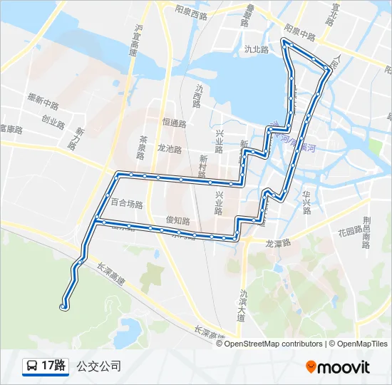 17路 Bus Line Map