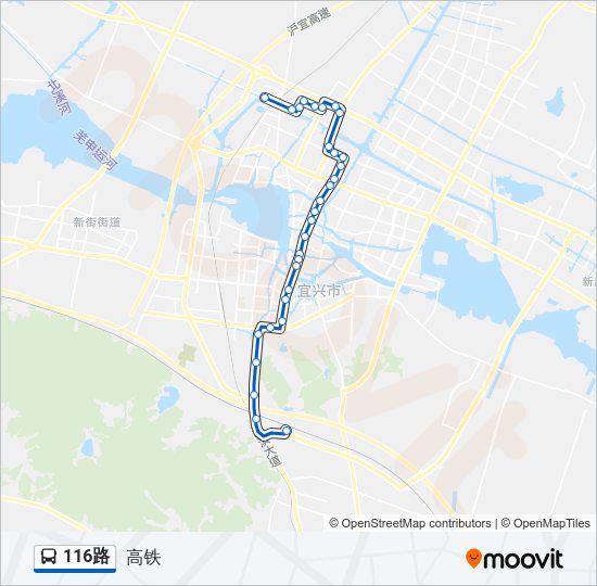 公交116路的线路图