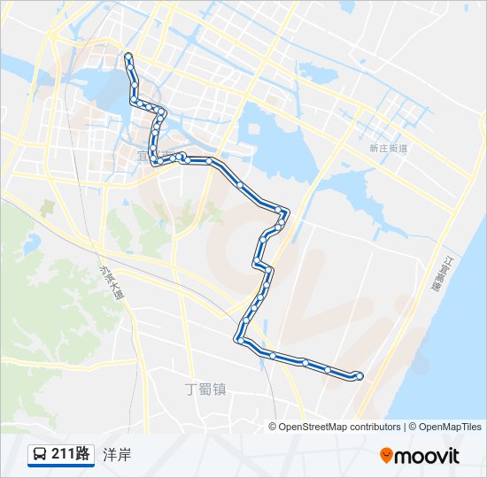 公交211路的线路图