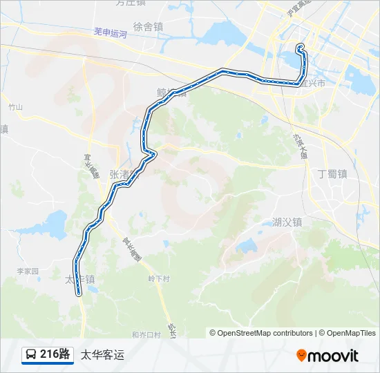 216路 Bus Line Map