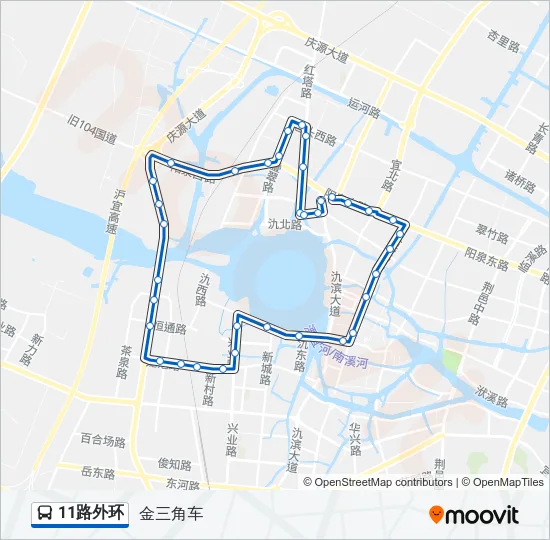 11路外环 Bus Line Map