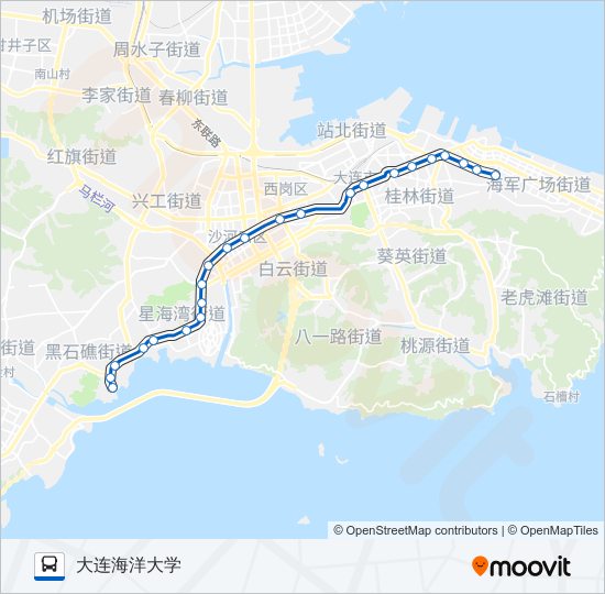 大连市公交车线路地图图片