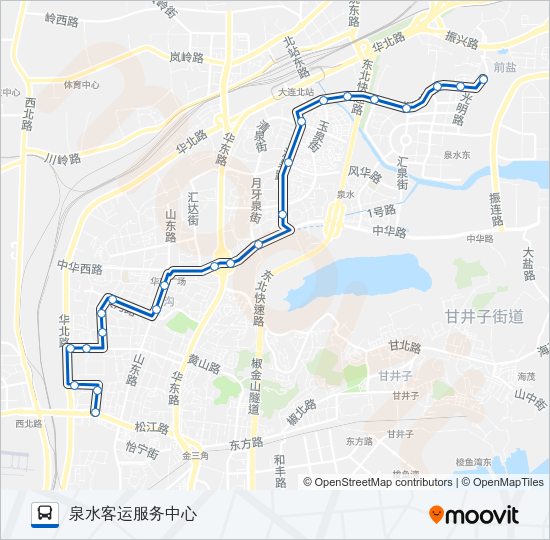 公交45路的线路图