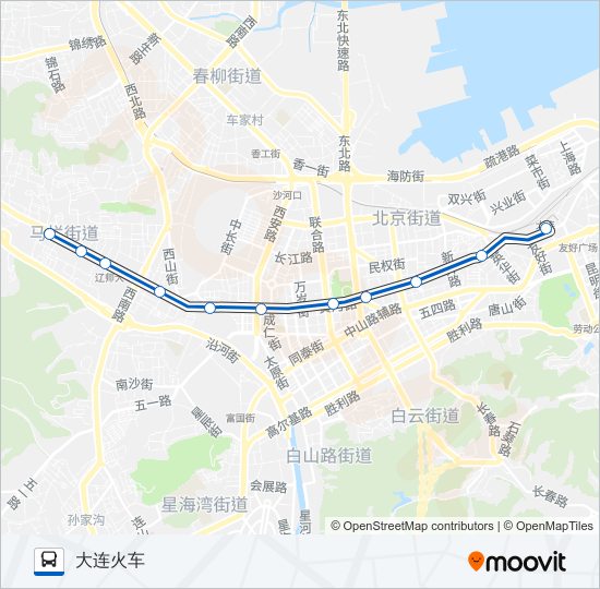 公交101路的线路图