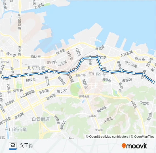 公交201路的线路图