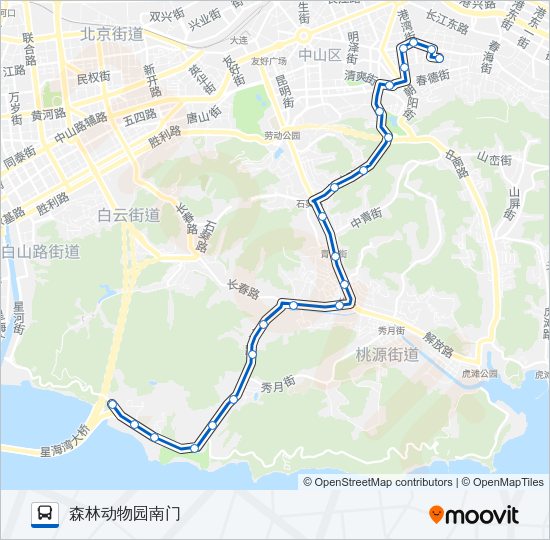 公交501路的线路图