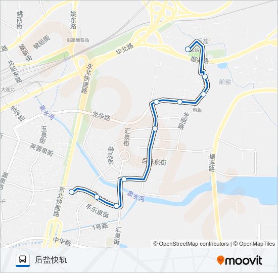 公交513路的线路图