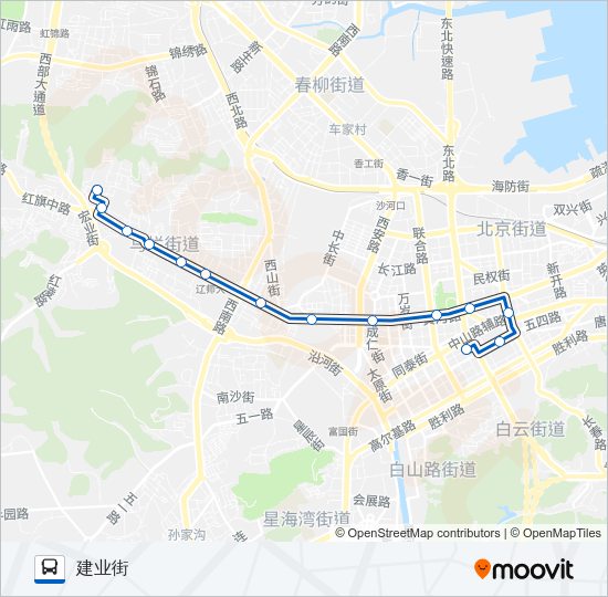 公交522路的线路图