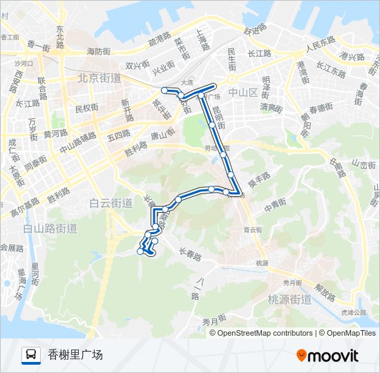 公交525路的线路图