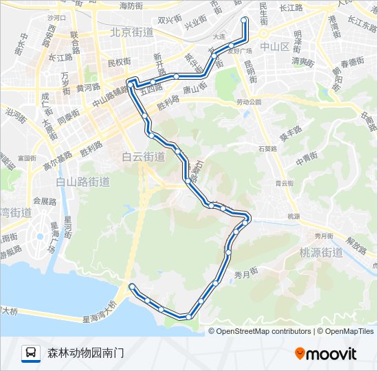 公交702路的线路图