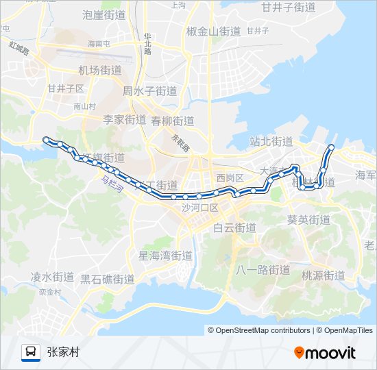 公交708路的线路图