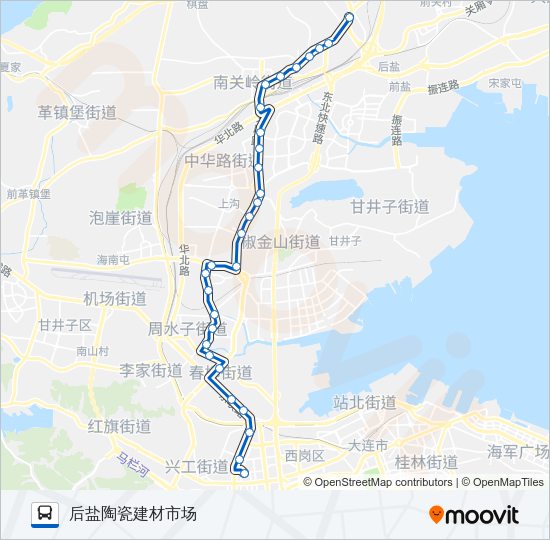 公交8区间路的线路图