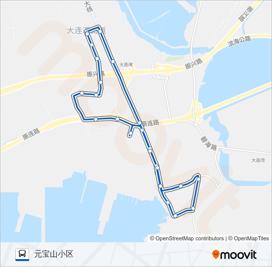 公交湾环1路的线路图