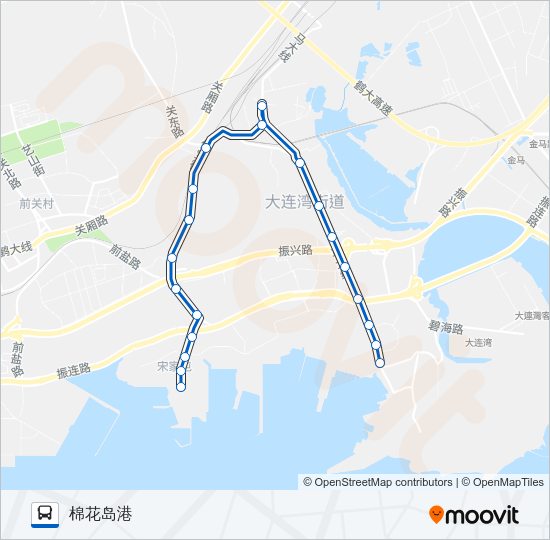 公交湾环4路的线路图