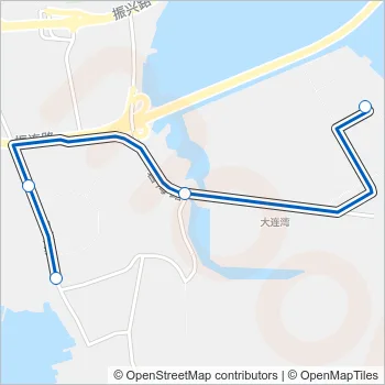 湾环5路 Bus Line Map