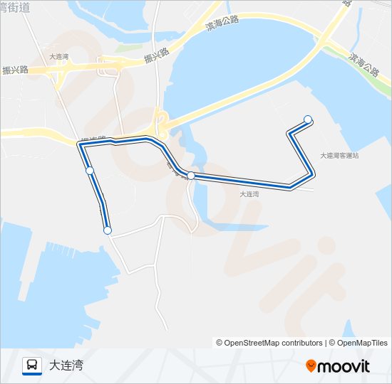 公交湾环5路的线路图