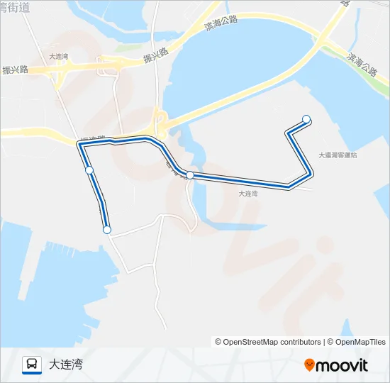 公交湾环5路的线路图