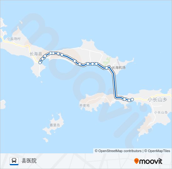 公交长海1路的线路图