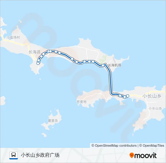 公交长海1路的线路图