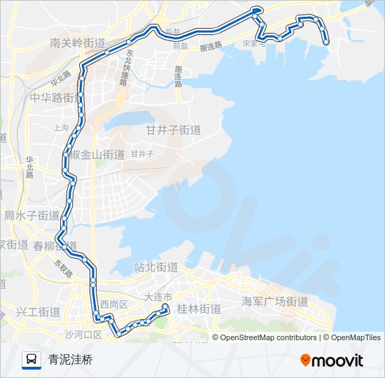 公交1021路的线路图