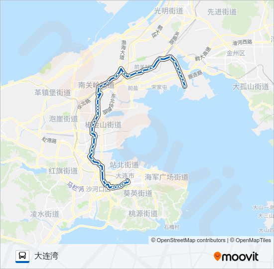 公交1022路的线路图
