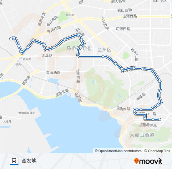 开发区1路 Bus Line Map