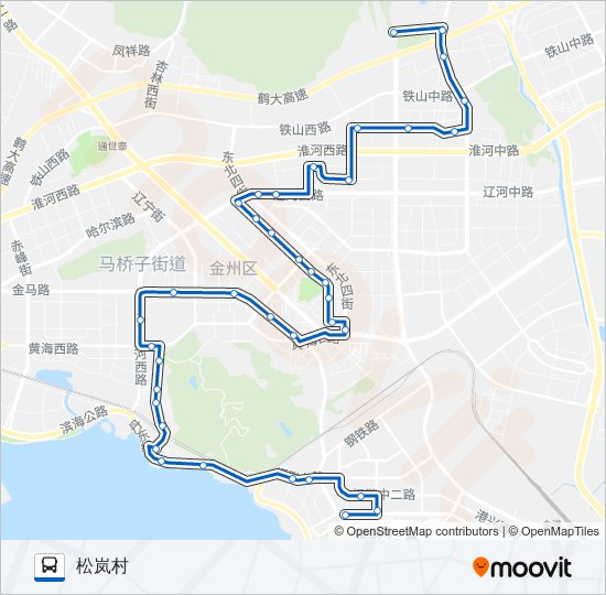 开发区2路 bus Line Map