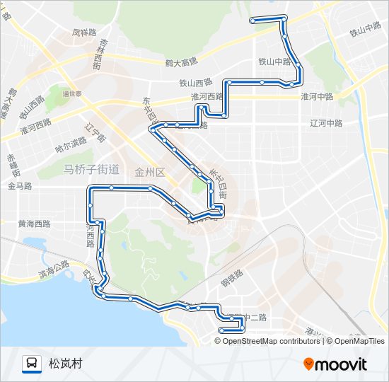 开发区2路 Bus Line Map