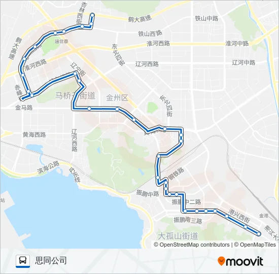 开发区4路 Bus Line Map