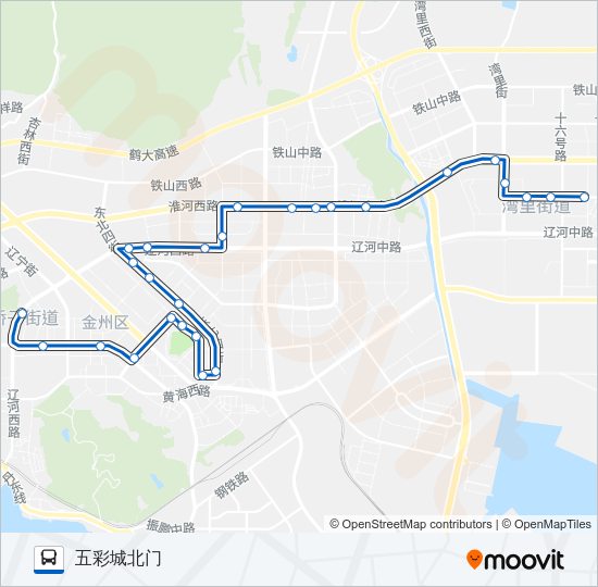 公交开发区7路的线路图