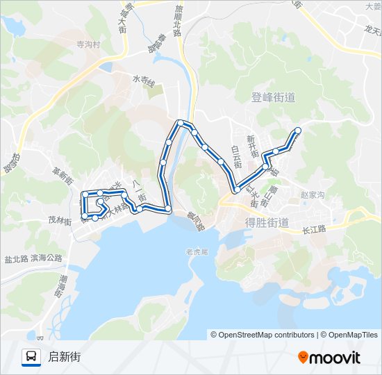 旅顺口1路 Bus Line Map