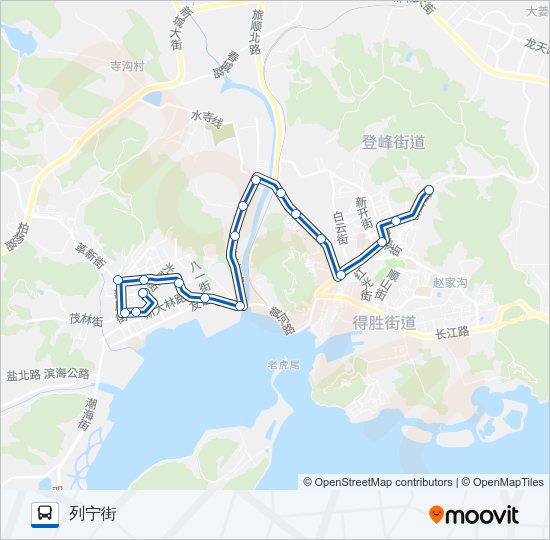 旅顺口1路 Bus Line Map